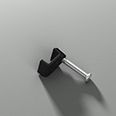 Fixador para Cabo Paralelo 0,5-1,0mm² Preto com Prego de Aço Saquinho 100 Peças (93029)
