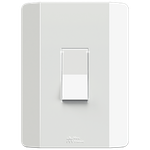 1 Interruptor Simples 10A/250Vca Engate Rápido com placa Vertical Rapid Branca (86003)