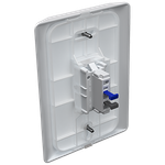 1 Interruptor Simples 10A/250Vca Engate Rápido com placa Vertical Rapid Branca (86003)