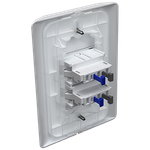 2 Interruptores Simples 10A/250Vca Engate Rápido com placa Rapid Branca (86009)