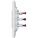 3 Interruptores Paralelos 10A/250Vca Engate Rápido com placa Rapid Branca (86015)