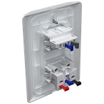 1 Interruptor Simples + 1 Tomada 2P+T 10A/250Vca Engate Rápido com placa Rapid Branca (39527)