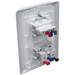 1 Interruptor Paralelo + 1 Tomada 2P+T 10A/250Vca Engate Rápido com placa Rapid Branca (39528)