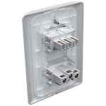 1 Interruptor Simples + 1 Tomada 2P+T 10A/250Vca Engate Convencional com placa Rapid Branca (39582)