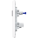 1 Interruptor Simples 10A Engate Rápido + 1 Tomada 2P+T 20A, 250Vca com placa Rapid Branca (39559)