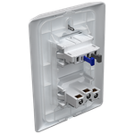 1 Interruptor Simples 10A Engate Rápido + 1 Tomada 2P+T 20A, 250Vca com placa Rapid Branca (39559)