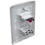 1 Interruptor Paralelo 10A Engate Rápido + 1 Tomada 2P+T 20A, 250Vca com placa Rapid Branca (39560)