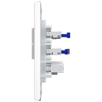 2 Interruptores Simples + 1 Tomada 2P+T 10A/250Vca Engate Rápido com placa Rapid Branca (39535)