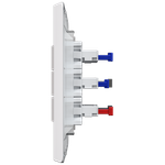 2 Interruptores Simples + 1 Paralelo 10A/250Vca Engate Rápido com placa Rapid Branca (86013)