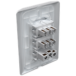 2 Interruptores Paralelos + 1 Tomada 2P+T 10A/250Vca Engate Convencional com placa Rapid Branca (39581)