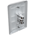 1 Tomada 2P+T 10A/250Vca Engate Convencional com placa Vertical Rapid Branca (39587)