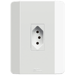1 Tomada 2P+T 10A/250Vca Engate Rápido com placa Vertical Rapid Branca (39531)
