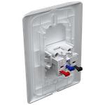 1 Tomada 2P+T 10A/250Vca Engate Rápido com placa Horizontal Rapid Branca (39533)