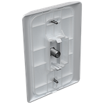 1 Conector Coaxial para Antena com placa Vertical Rapid Branca (86021)