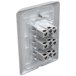3 Tomadas 2P+T 20A, 250Vca Engate Convencional com placa Rapid Branca (39755)