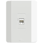 1 Tomada RJ45 Cat5e com placa Vertical Rapid Branca (41304V)