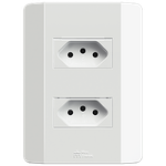 2 Tomadas 2P+T 10A/250Vca Engate Rápido com placa Rapid Branca (39548)