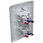 2 Tomadas 2P+T 10A/250Vca Engate Rápido com placa Rapid Branca (39548)