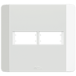 Placa 4X4 para 2 Módulos Distanciados Rapid Branca (86034)