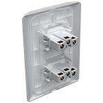 2 Tomadas 2P+T 10A/250Vca Engate Convencional com placa Rapid Branca (39588)