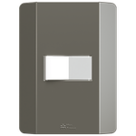 Interruptor Paralelo 10A/250Vca com Placa Horizontal Prisma, Engate Convencional (84002H)