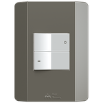 1 Interruptor Bipolar Simples 10A/250Vca Engate Convencional com placa Prisma (84009) - Linha Prisma