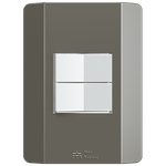 1 Interruptor Simples + 1 Interruptor Paralelo 10A/250Vca Engate Convencional com placa Prisma (84012)