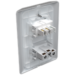 1 Interruptor Simples 10A + Tomada 2P+T 20A, 250Vca Engate Convencional com placa Prisma (39234)