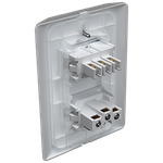 1 Interruptor Paralelo 10A + Tomada 2P+T 20A, 250Vca Engate Convencional com placa Prisma (39235)