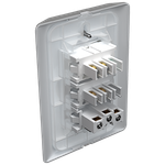 2 Interruptores Simples + 1 Tomada 2P+T 10A/250Vca Engate Convencional com placa Prisma (39082)