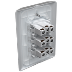3 Tomadas 2P+T 10A/250Vca Engate Convencional com placa Prisma (39760)