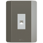 Tomada RJ11 com placa Vertical Prisma (41103V)