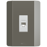 Prolongador Fêmea x Fêmea RJ45 Cat5e com placa Vertical Prisma (41112V) - Linha Prisma