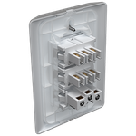 2 Interruptores Paralelos + 1 Tomada 2P+T 10A/250Vca Engate Convencional com placa Prisma (39084)