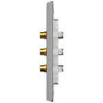 3 Módulos com Conector Coaxial A+V com placa 4X2 Prisma (84050)