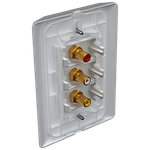 3 Módulos com Conector Coaxial A+V com placa 4X2 Prisma (84050)