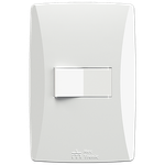 1 Interruptor Paralelo 10A/250Vca Engate Convencional com placa Horizontal Petra (81002H)