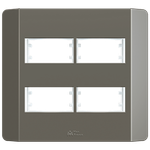 Placa 4X4 para 4 Módulos Distanciados Prisma (83009)