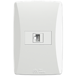 1 Tomada RJ45 Cat5e com placa Horizontal Petra (40904H)