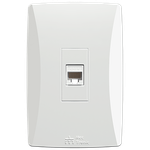 Tomada RJ45 Cat6 com placa Vertical Petra (40911V)