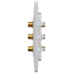 3 Módulos com Conector Coaxial A+V com placa 4X2 Petra (81050)