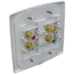 4 Módulos com Conector Coaxial A+V com placa 4X4 Petra (81062)