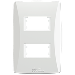 Placa 4X2 para 2 Módulos Distanciados Petra (82004)