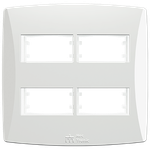 Placa 4X4 para 4 Módulos Distanciados Petra (82044)