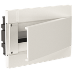Caixa Vision de Embutir com Porta Branca para 12 Disjuntores DIN ou 8 Disjuntores NEMA e com 2 Barramentos de Neutro ou Terra (VD12PD)