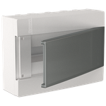 Caixa Vision de Embutir com Porta Fumê para 12 Disjuntores DIN ou 8 Disjuntores NEMA (VD12T)