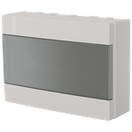 Caixa Vision de Embutir com Porta Fumê para 12 Disjuntores DIN ou 8 Disjuntores NEMA e com 2 Barramentos de Neutro ou Terra (VD12TD)