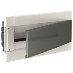 Caixa Vision de Embutir com Porta Fumê para 18 Disjuntores DIN ou 12 Disjuntores NEMA e com 2 Barramentos de Neutro ou Terra (VD18TD)
