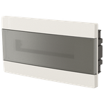 Caixa Vision de Embutir com Porta Fumê para 18 Disjuntores DIN ou 12 Disjuntores NEMA e com 2 Barramentos de Neutro ou Terra (VD18TD)