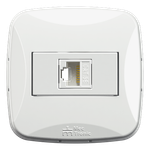 Conjunto Sobrepor Modular 1 Tomada RJ45 Cat5e Sobrepor Petra (41204)